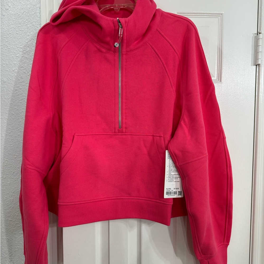 New, Women’s Lululemon Scuba Half Zip, Lip Gloss Pink, XL/XXL